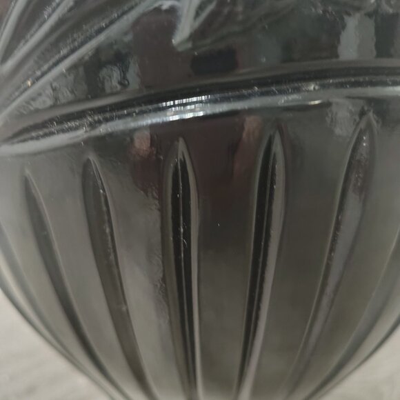 Vintage Anchor Hocking Cambridge Large 16" Black Glass Vase - Picture 3 of 6